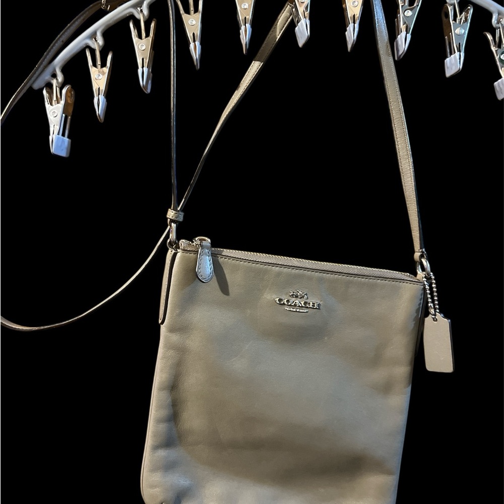 Coach Taupe Leather Crossbody Bag